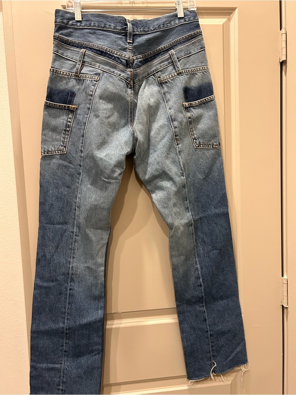 Frame Denim Two-Tone Blue Bootcut - Picture 8 of 11